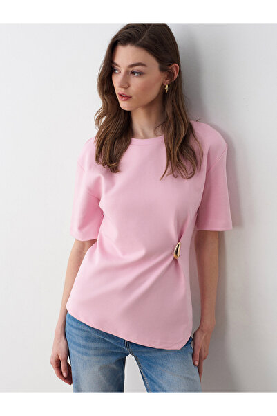 Dilvin T-Shirt - Ροζ - Κανονική εφαρμογή