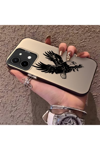 PATTERNOVA حافظة Vivo Y28 4G المتوافقة مع هاتف Eagle، للاستخدام اليومي، مقاومة للسقوط، مقاومة للانزلاق، تحمي الكاميرا