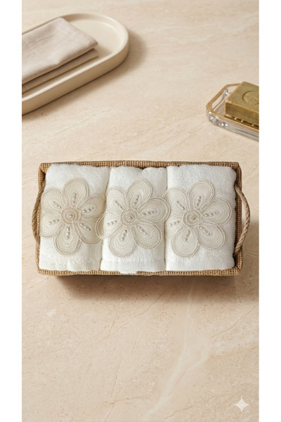 AYDA STORE 3-Piece Cotton Hand Towel Set
