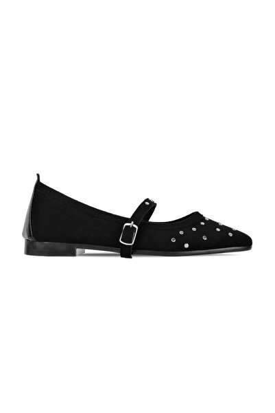 Lal Shoes & Bags Pantofi de balerină cu o singură curea, cu detalii cu ținte ...
