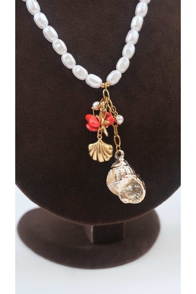Jerie Sea-Themed Pearl Detail Necklace