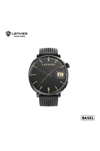 Lenyes ساعة ذكية BASEL مقاومة للماء IPX68 مع شاشة AMOLED واتصال بلوتوث