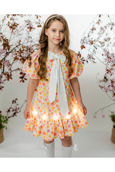 fustite cu luminite Rochie cu flori, pentru școală, grădiniță - 3-4 ani (98-1...