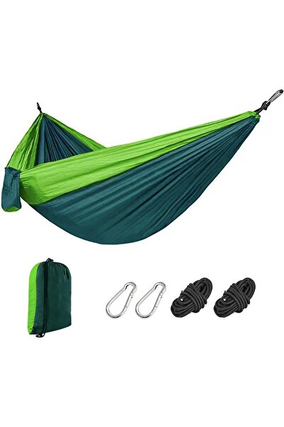 Arabest أرجوحة تخييم محمولة مزدوجة وفردية مع حزامين للتعليق على الأشجار، وحقي...