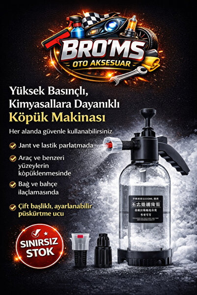 Universal Yüksek Basınçlı 2 Başlıklı Su & Köpük Pompası 2 Litre Çok Amaçlı Ku...