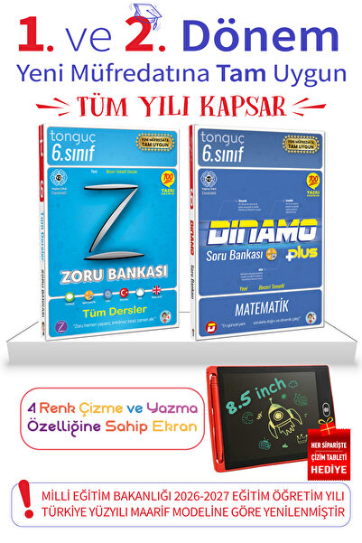 Tonguç Yayınları 6. Sınıf Tüm Dersler Zoru Bankası & Matematik Soru Bankası T...