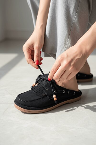 DURUNUN BUTİĞİ Mules - Μαύρο - Απογευματινό / Καθημερινό