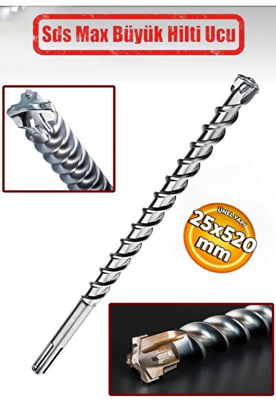 GFB GFB2112 Sds Max Büyük Hilti İçin Beton Duvar Taş Kaya 25x520 mm Beton Del...