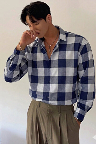 Tarz Cool Πουκάμισο - Μπλε - Casual