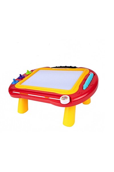 MalPlay Masuta cu tabla magnetica 2in1 cu stilou si 3 stampile