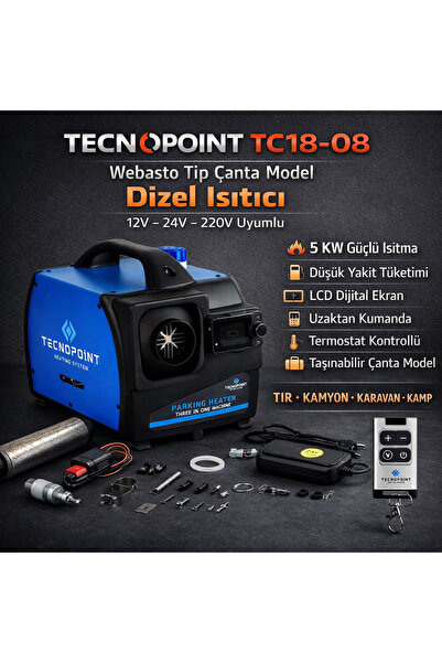 Empressco Seyyar Webasto Dızel Isıtıcı 12v -24v - 220v Tekne,Karavan,Tır,Kamy...