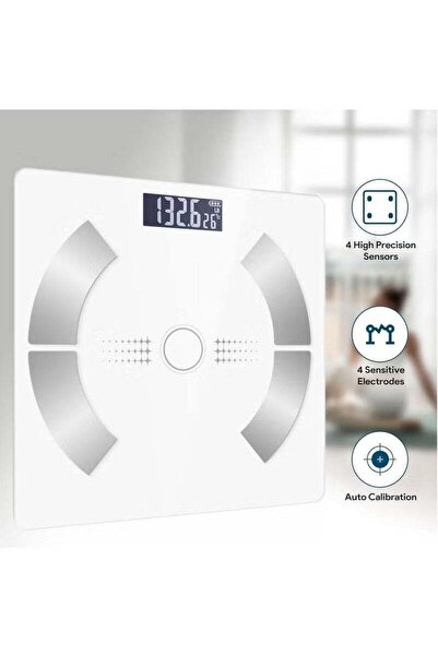 Arabest ميزان ذكي لقياس دهون الجسم، 13 نقطة بيانات، شاشة LED، ميزان رقمي بتقن...