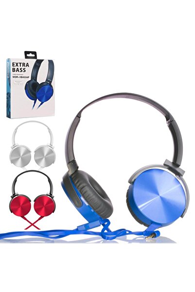 Escom MDR-XB450AP Kablolu Pc Kulak Üstü Kulaklık 3.5mm Jack Mikrofonlu