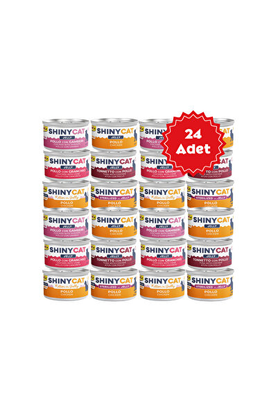 Gimcat Shinycat Jelly Jöle içinde Tavuklu Karışık Kedi Konserve Maması 70grX2...