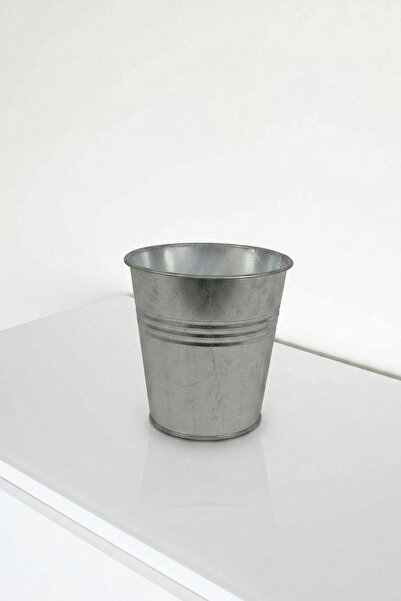 Desen Dekorasyon Metal Dekoratif Kova 3 Litre - 19 cm Çok Amaçlı Galvaniz Sak...