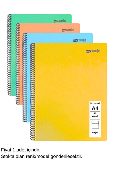 Mynote FLEX Παστέλ Τετράδιο Α4 40 Φύλλα Ριγέ 1 Τεμάχιο