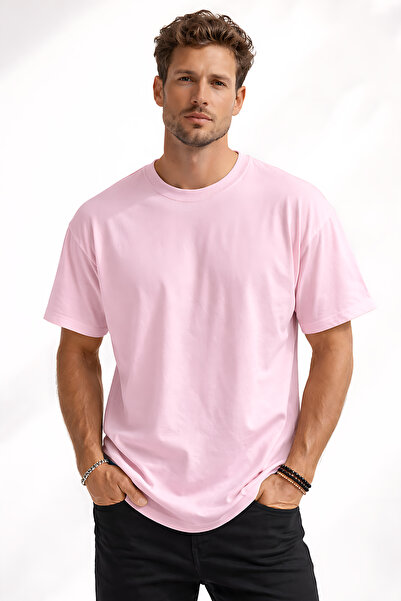 ArtYus Basic Unprinted Unisex Oversize T-Shirt – Cotton Crew Neck Casual T-Shirt