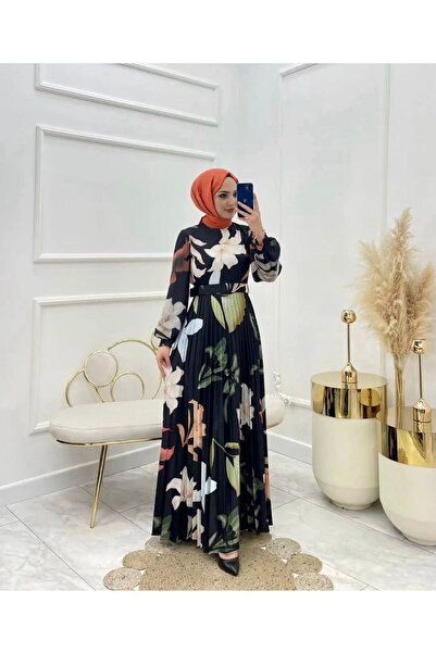 FRESH FASHION LİKRALI SATEN ABİYE ELBİSE