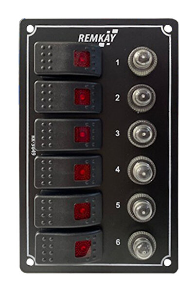 REMKAY Tekne & Karavan 6lı Otomatik Switch Sigorta Paneli