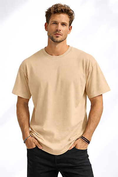 ArtYus Βασικό μπλουζάκι χωρίς στάμπα Unisex Oversize – Βαμβακερό μπλουζάκι με...