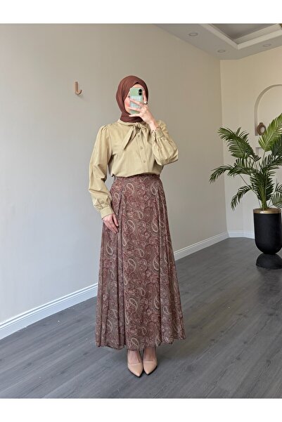 Esre Store Σετ με hijab - Μπεζ - Maxi