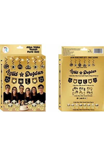 MFM Happy Birthday Themed Party Set Gold