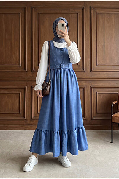 MODAQU Λιτό φόρεμα - Μπλε - Basic