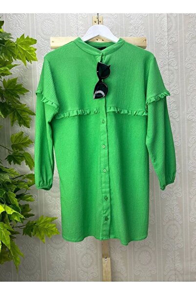 VOLT CLOTHİNG Καφτάνι plus size - Πράσινο - Κανονική εφαρμογή