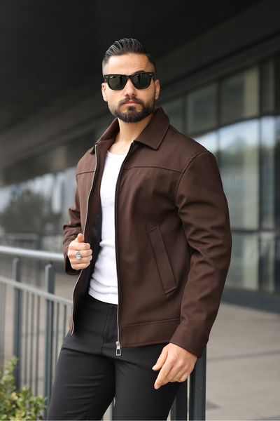 BASEL.CO Old Money Rahat Kalip Jachetă sezonieră de bază din material textil