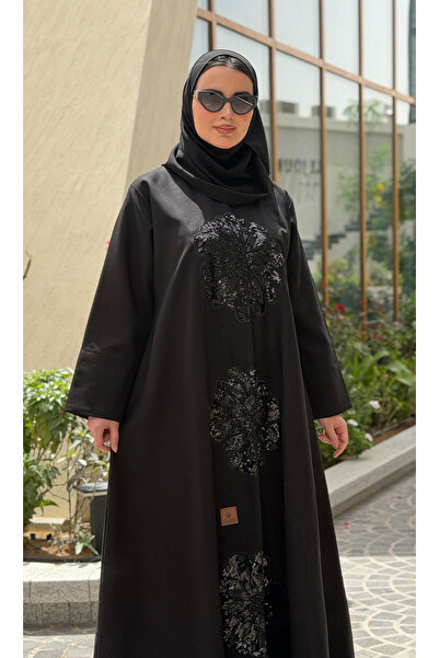 Hasnaa Abaya عباية غزل بللون الاسود