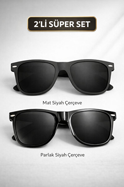 2pcs Super Set Wayfarer MEN'S SUNGLASSES UV-400 Glasses Protected