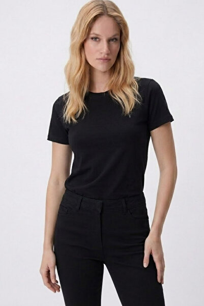 MATERIAL T-Shirt - Μαύρο - Χαλαρό