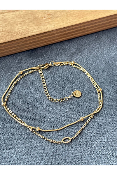 Rupen Kraft Surgical Steel Stainless Tarnish Resistant Gold Model Steel Anklet