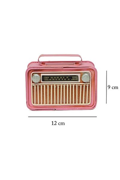 Otantik Çarşı Διακοσμητικό Μεταλλικό Ραδιόφωνο C1322 Ροζ Χρώμα