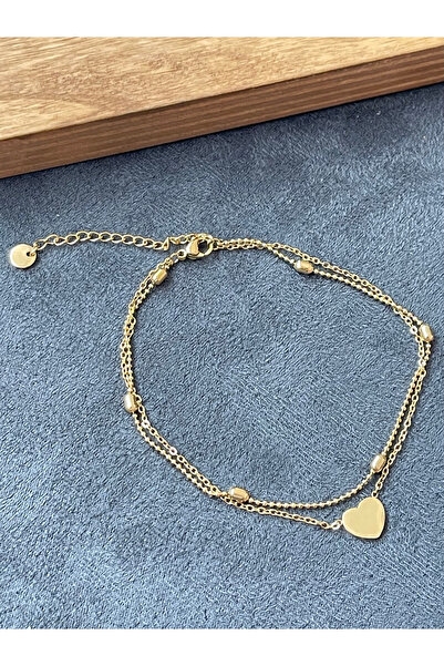Rupen Kraft Surgical Steel Stainless Tarnish Resistant Gold Model Steel Anklet