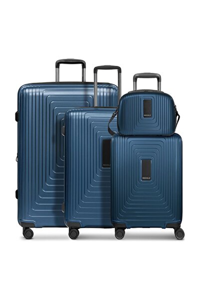 REDOLZ Essentials 14 4-Rollen Kofferset + Beautycase 4 tlg. mit Dehnfalte