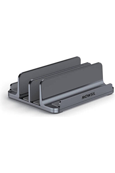 MOWSIL Vertical Laptop Stand, Adjustable 4 Slot & Tablet Holder, Space Saving...