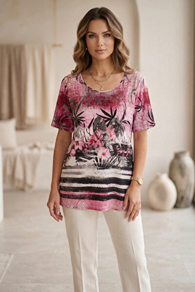 YXL COLLECTION T-Shirt - Ροζ - Χαλαρή εφαρμογή