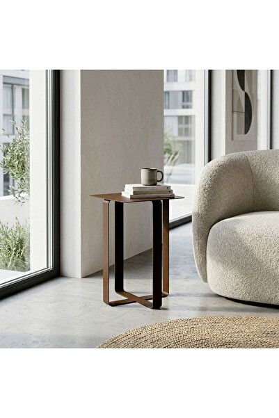 Artepera Frame M Metal Sehpa, Dekoratif Yan Sehpa, Modern Tasarım