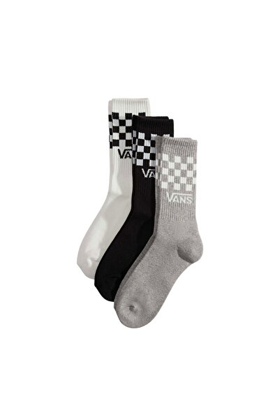 Vans Κλασικές καρό κάλτσες μεσαίου ύψους, σετ 3 τεμαχίων, σχέδιο σκακιέρας, μ...