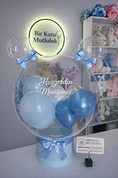 birmutluluk Balonlu kutu -yenidoğan hediye