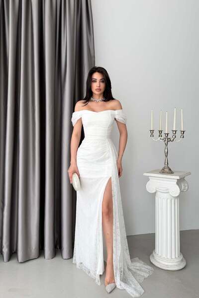 Serica Moda Βραδινό φόρεμα & φόρεμα χορού - Λευκό - Γοργόνα