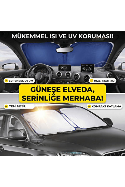 ŞüsCarOto Aksesuar Αυτόματη αναδιπλούμενη μπροστινή σκίαστρα ηλίου Μπροστινό ...