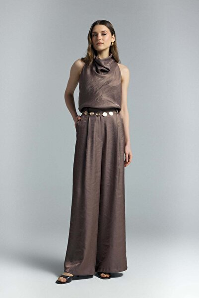 Sateen Παντελόνι - Καφέ - Δεν προσδιορίζεται