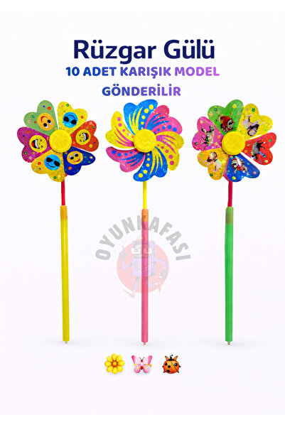 Windmill Toy 10Pcs Colorful Rotating Garden Toys Fun Mini Windmill for Kids