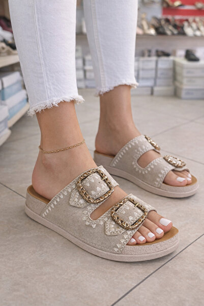 Ayakkabı Vakti Mules - Μπεζ - Casual