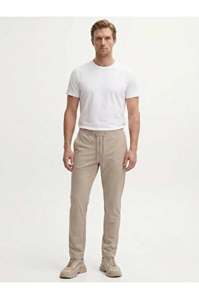 Xint Erkek Bej Formunu Koruyan Slim Fit Jogger