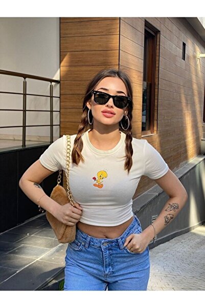 ZAVIXO Crop top slim fit pentru femei, din țesătură subțire, confortabilă, de...