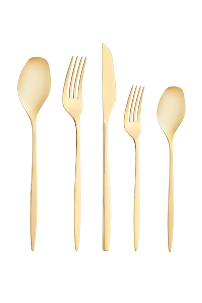 Emsan Alisa Parlak Gold 60 Parça 12 Kişilik Çatal Kaşık Bıçak Takımı