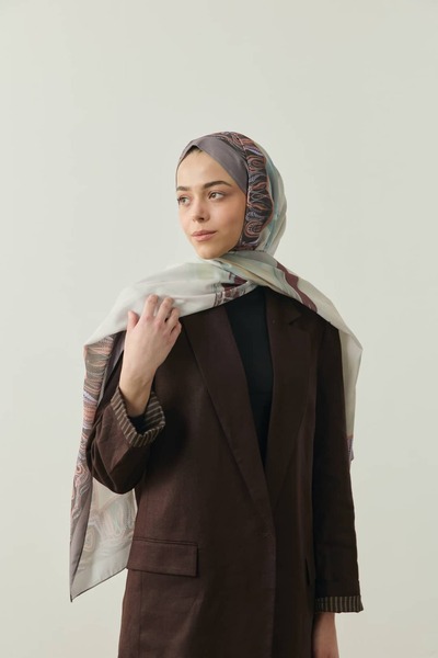 Modakaşmir Tribal Pattern Medina Silk Shawl